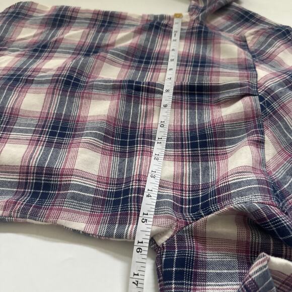 Lot of 2 Eddie Bauer Plaid Flannel Shirts Kids Girls Size Medium (10/12) Cowboy - Picture 8 of 9